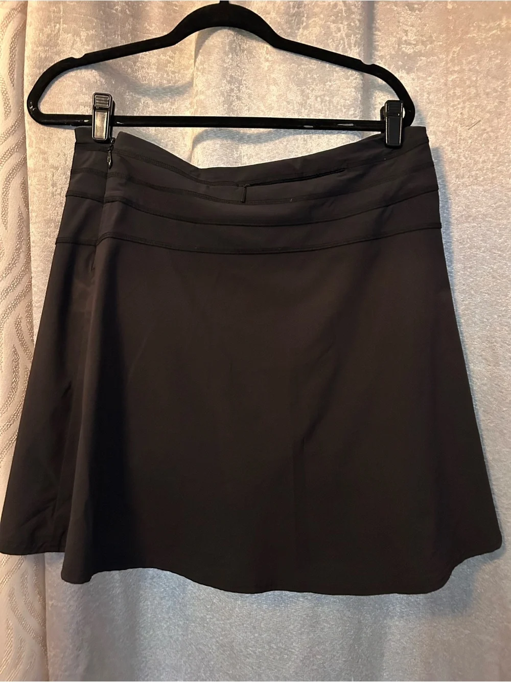 Athleta Everyday Woven Skort Skirt A-Line Side Zip Black Sz 10 Athletic Tennis